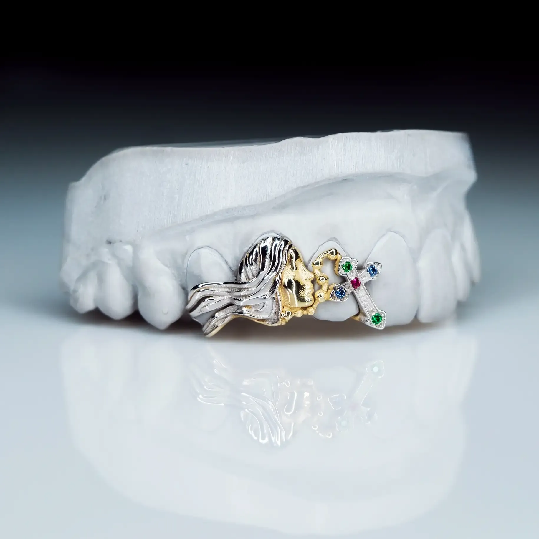 girl with rosary grillz work by Mike